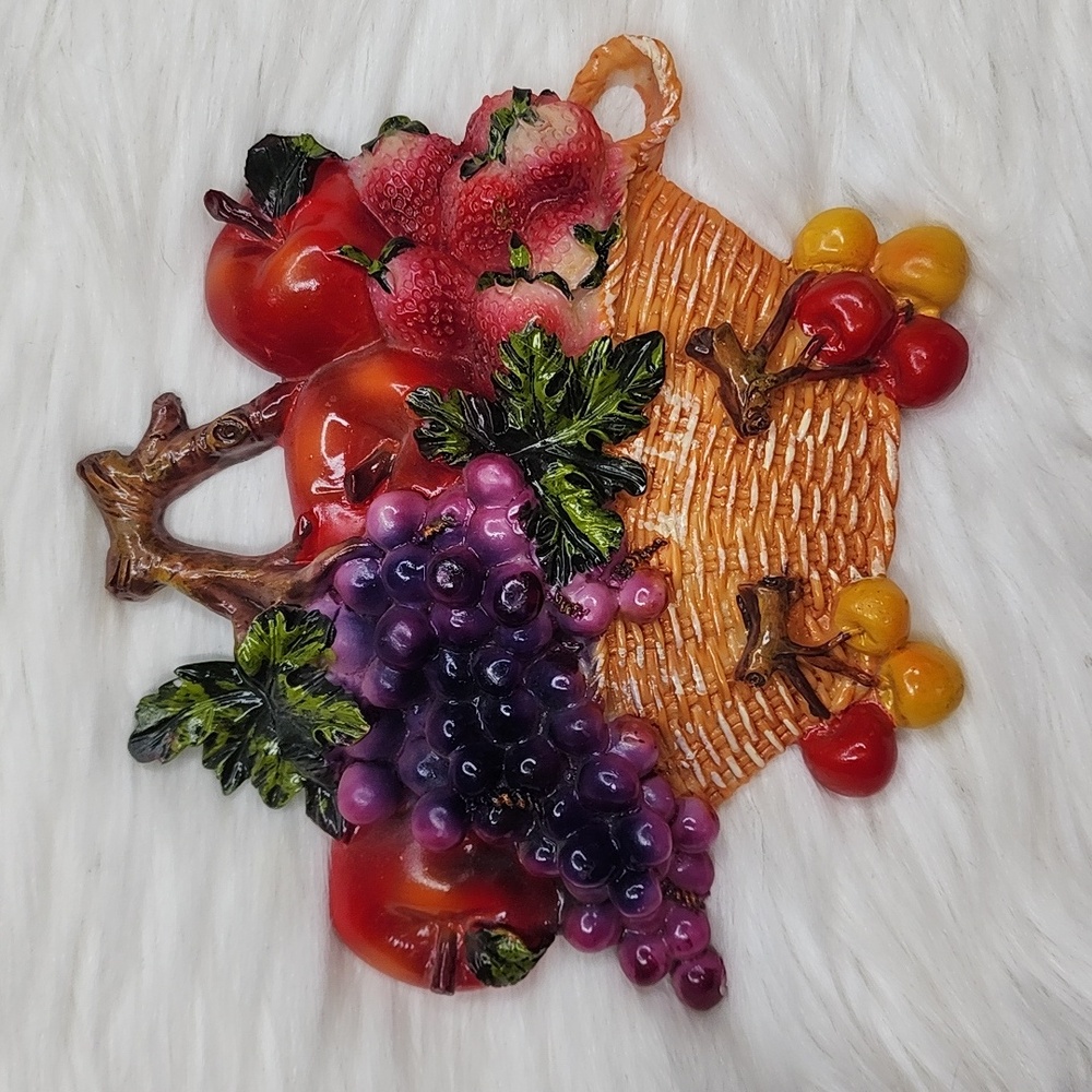 Colorful Fruit Basket Wall Decor